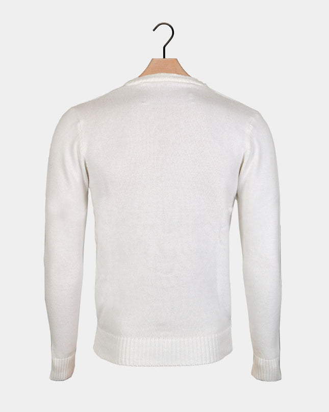 White 3D Reindeer Couple Christmas Sweater