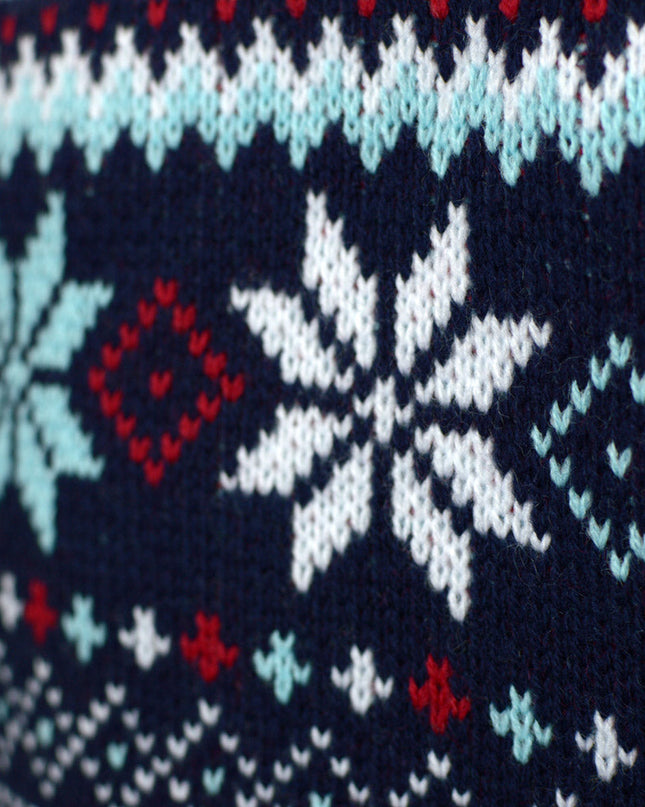 Navy Blue Christmas Sweater for Couples