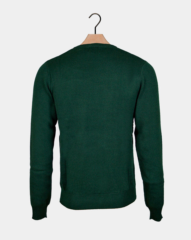 Weihnachtspullover aus Bio-Baumwolle mit Lebkuchenmann-Motiv