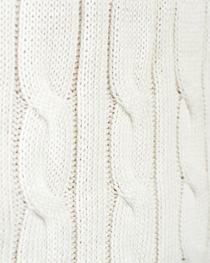 Schicker weißer Herrenpullover aus Bio-Baumwolle mit Rentiermotiv