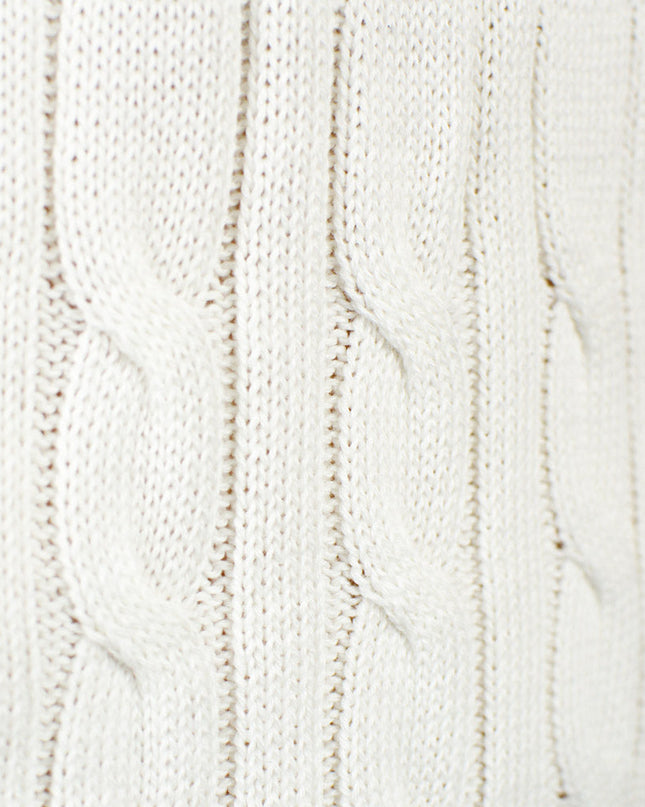 Schicker weißer Herrenpullover aus Bio-Baumwolle mit Rentiermotiv