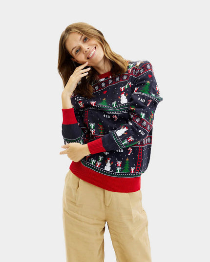 Retro Video Game Couple Christmas Sweater