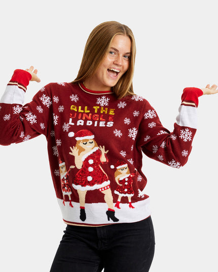 Couple's Christmas Sweater "Jingle Ladies" with Sequins