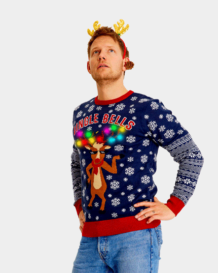 LED Jingle Bells Couples Christmas Sweater