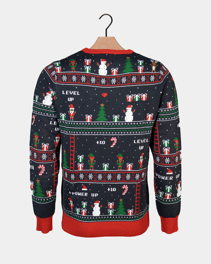 Retro Video Game Couple Christmas Sweater