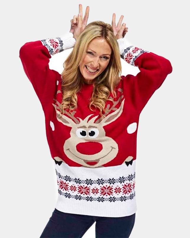 Red Christmas Sweater for Couples