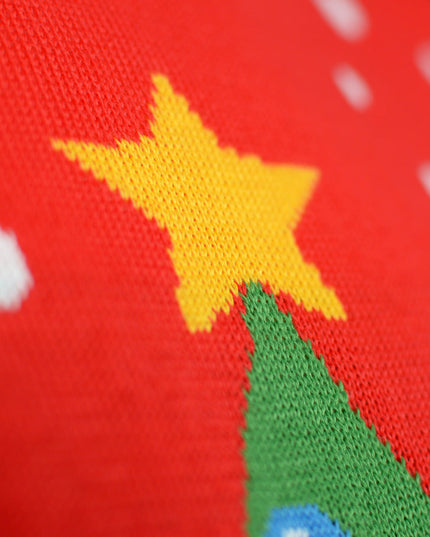 Red Christmas Tree Couple Christmas Sweater