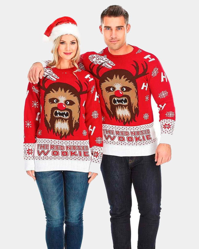 Wookiee-Paar-Weihnachtspullover