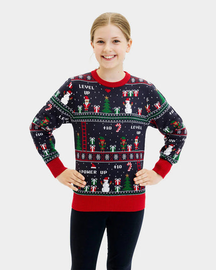 Kids' Retro Video Games Christmas Sweater