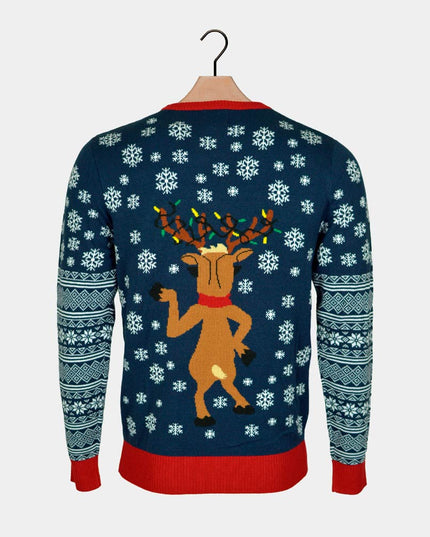 Kids Christmas Sweater LED Light-Up Jingle Bells