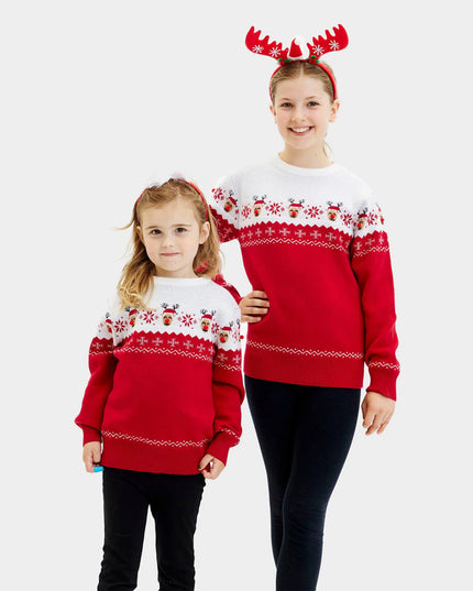 Niedlicher Rentier-Weihnachtspullover für Kinder
