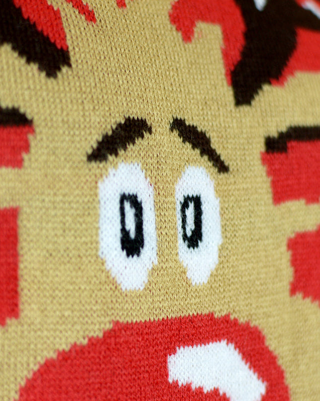 Kids Organic Cotton Christmas Sweater Reindeer with Scarf