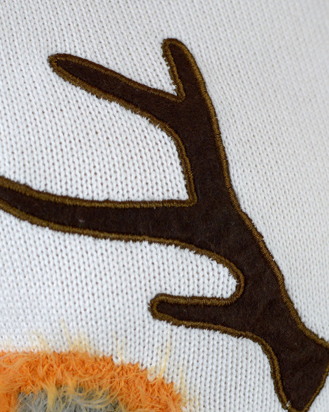 3D Furry Reindeer Christmas Sweater for Family