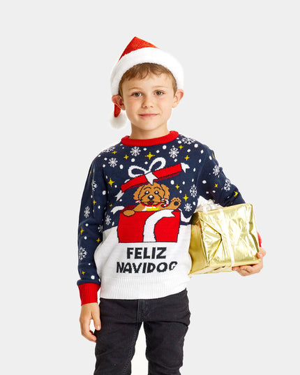 Feliz Navidog Weihnachtspullover für Damen