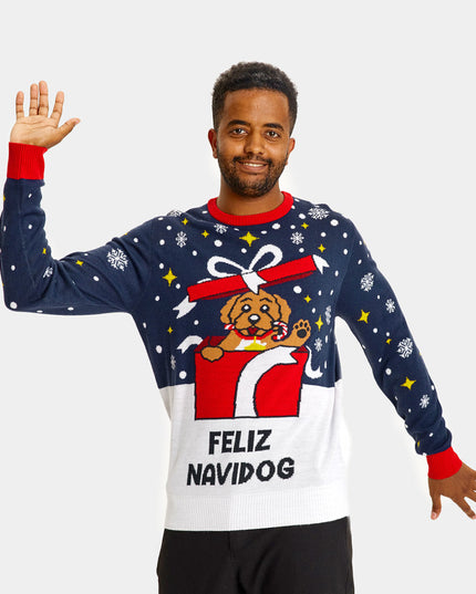 Feliz Navidog Weihnachtspullover für Damen