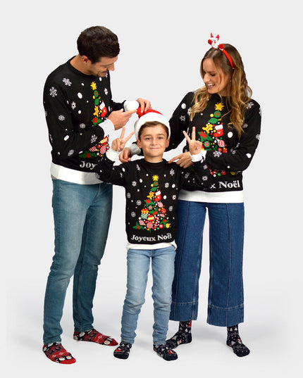 Black Family Merry Christmas Sweater