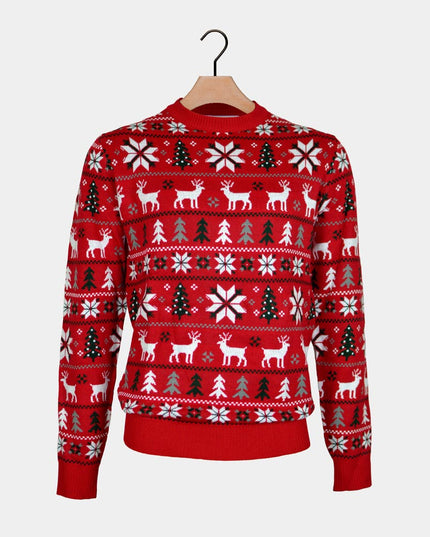 Christmas Sweater for Family with Reindeer, Trees, and Polar Stars