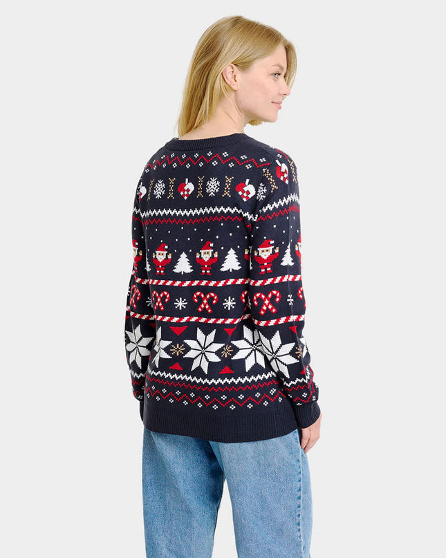 Blue Polar Stars Christmas Cardigan Sweater for Women