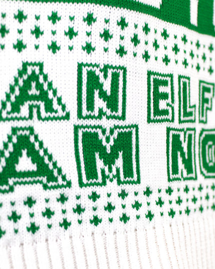 Damen-Weihnachtspullover mit dem Aufdruck „Ich bin kein Elf“