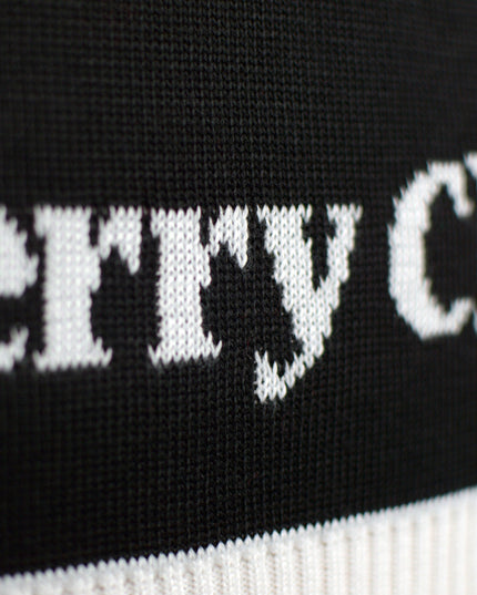 Schwarzer Damen-Weihnachtspullover mit Weihnachtsbaum