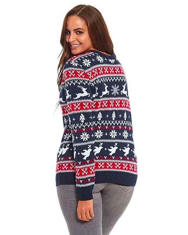 Pullover mit Rentier- und Weihnachtsmotiven 2023