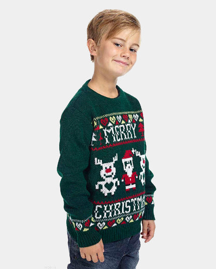 Marineblauer Weihnachtspullover für Herren