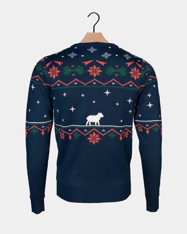 Weihnachtspullover „Krippe“ für Herren