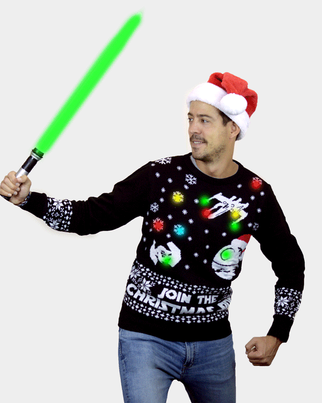 Luminous LED Christmas Sweater for Men Join the Christmas Side