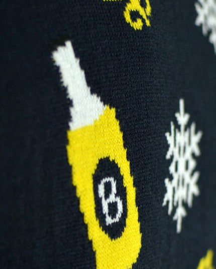 Luminous LED Christmas Sweater with Santa and Beer