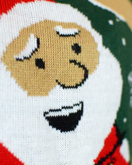 LED-Weihnachtspullover für Herren mit Bindeband-Design