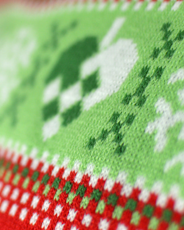 Roter LED-Weihnachtspullover für Herren mit Weihnachtsbaum