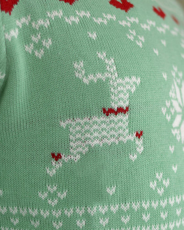 Grüner „Sweet Christmas“-Pullover für Herren