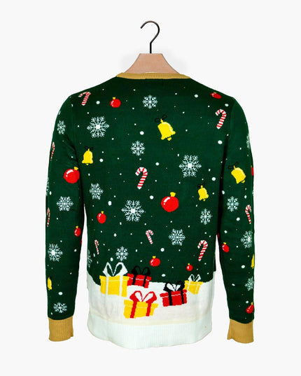 LED-Weihnachtspullover für Paare mit aufgehängtem Weihnachtsmann
