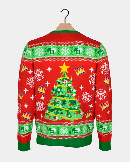 Light-Up LED Red Christmas Tree Couple Christmas Sweater