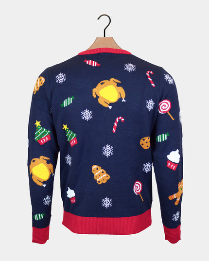 LED "Christmas Food" Couples Christmas Sweater