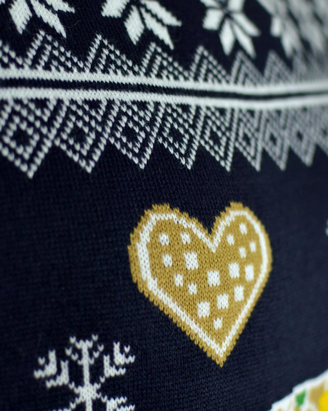 Women's Light-Up LED Gingerbread House Christmas Sweater