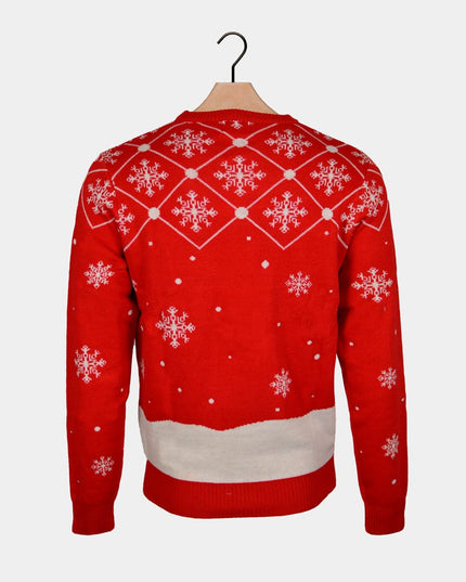 Christmas Sweater for Couples Santa Coming Down the Chimney