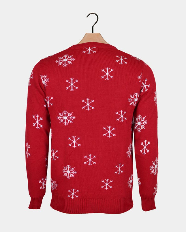 Weihnachtspullover mit Weihnachtsmann und Rentier mit Sonnenbrille