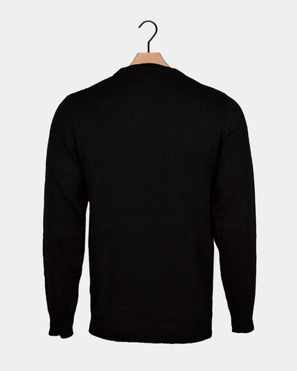 Weihnachtspullover mit Weihnachtsmann- und Rentier-Motiv