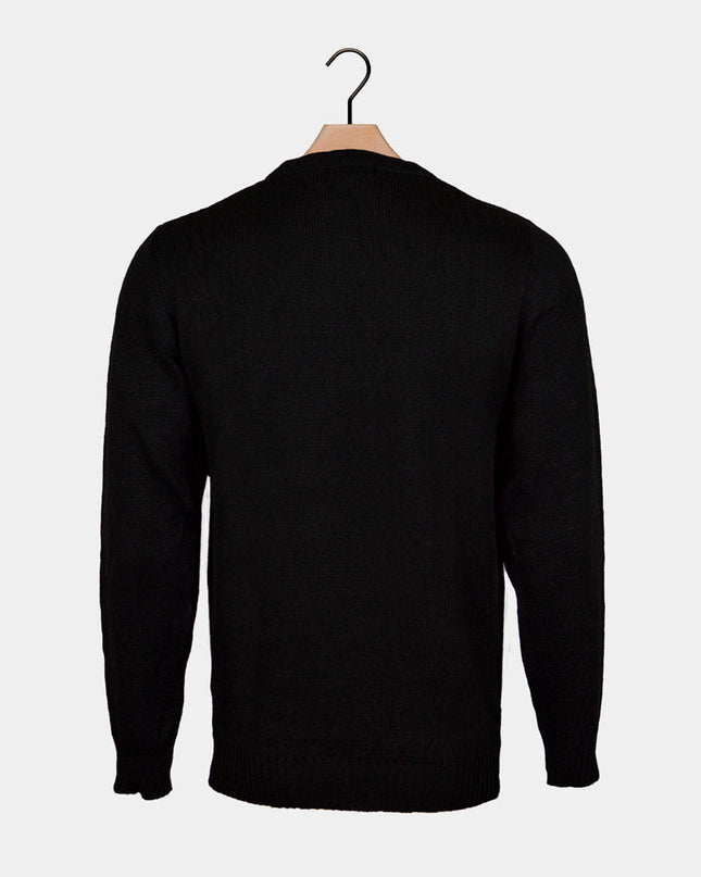 Weihnachtspullover mit Weihnachtsmann- und Rentier-Motiv