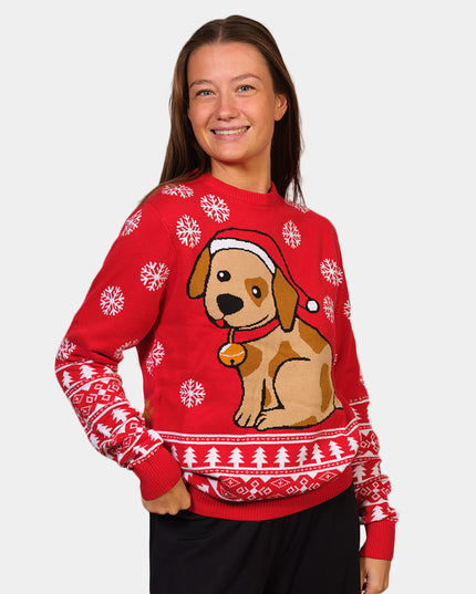 Family Christmas Sweater with Little Dog