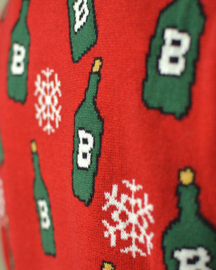 Women's Beer-Opening Reindeer Christmas Sweater