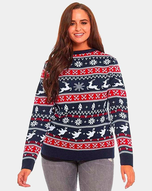 Pullover mit Rentier- und Weihnachtsmotiven 2023