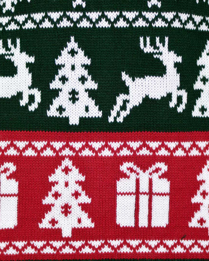Grüner, roter und weißer „Merry Christmas“-Pullover 2022