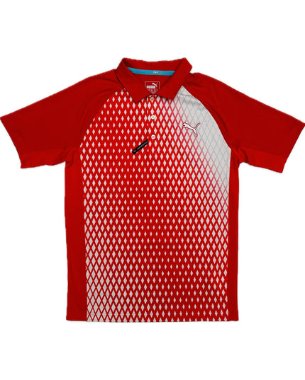 Vintage Puma Red Polo Shirt for Men and Women