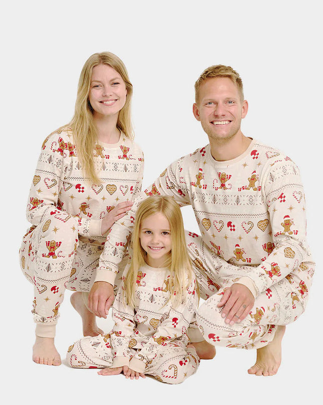 Family Beige Christmas Cookie Pajamas