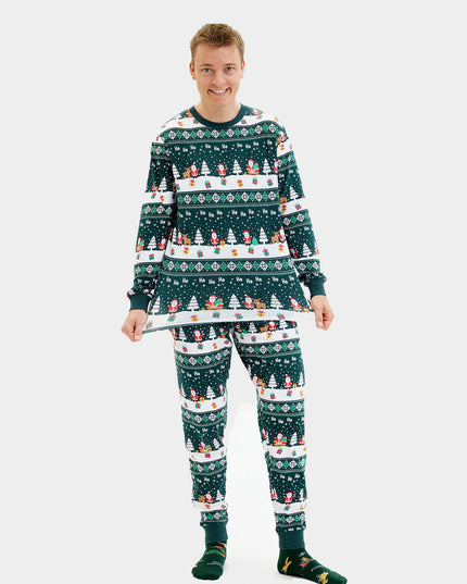Family Christmas Pajamas in Joyful Green