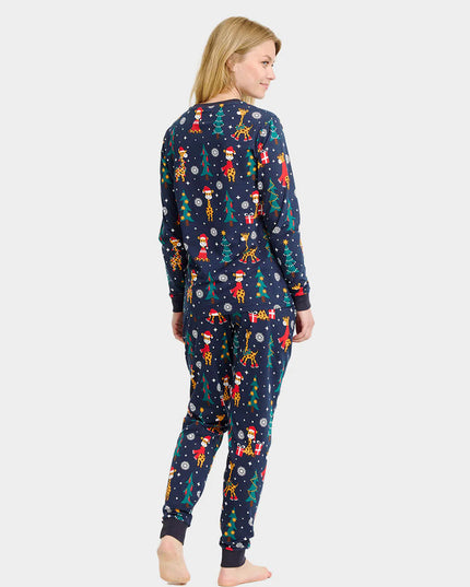 Unisex Adult Christmas Pajamas with Giraffes