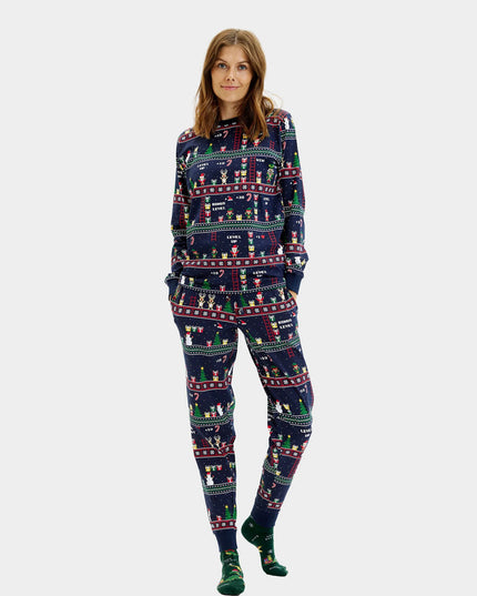 Unisex Retro Video Games Christmas Pajamas for Adults