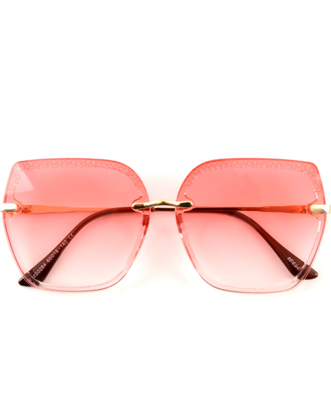 Pink Gridded Scrunchie